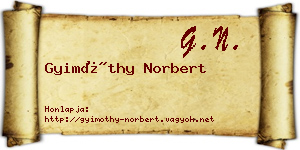 Gyimóthy Norbert névjegykártya