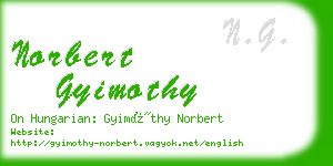 norbert gyimothy business card
